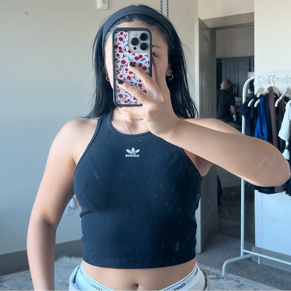 Adidas ribbed tank top